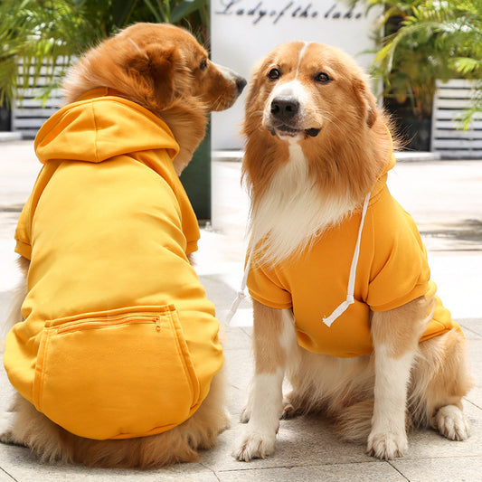 Zipper Pocket Dog Sweater – Stylish & Functional Pet Wear Product information: Material: Polyester Application: Pet Color: big dog zipper pocket sweater pure red, big dog zipper pocket sweater ginger yellow, big dog zipper pocket sweater lake blue, big do
