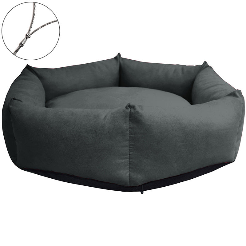 CozyHaven™ – All-Weather Washable Dog Kennel Product information: Materials: cloth Product category: pet nest Color: red, yellow, wine red, khaki, blue, dark green, light gray, dark gray, dark brown, purple Size: Outer Diameter S:50cm/19.68inch M:60cm/23.