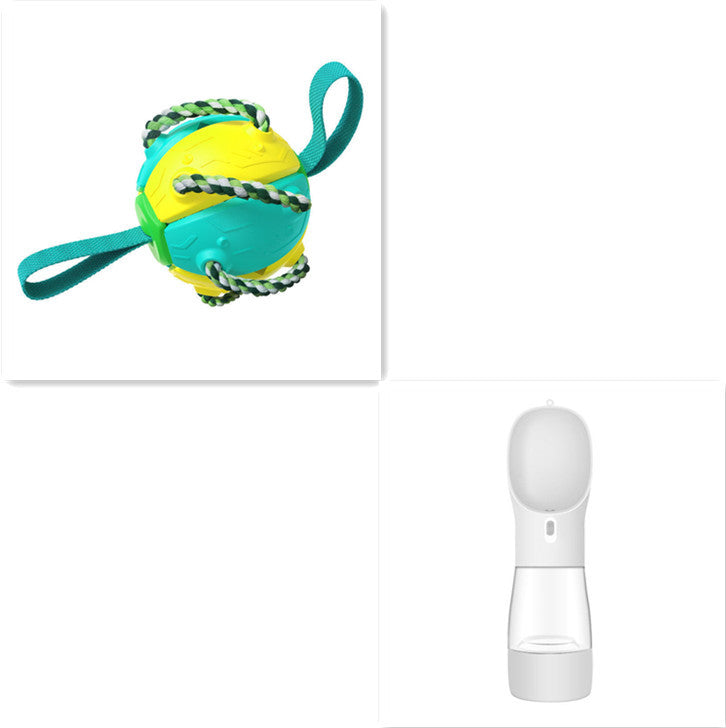 PawKick™ 2-in-1 Frisbee Ball Dog Toy – Bounce, Chew, Tug, and Play Anywhere! Take fetch and tug-of-war to the next level with this super creative transforming Frisbee Ball! Whether it’s flying high through the air or bouncing back into a sphere mid-flight