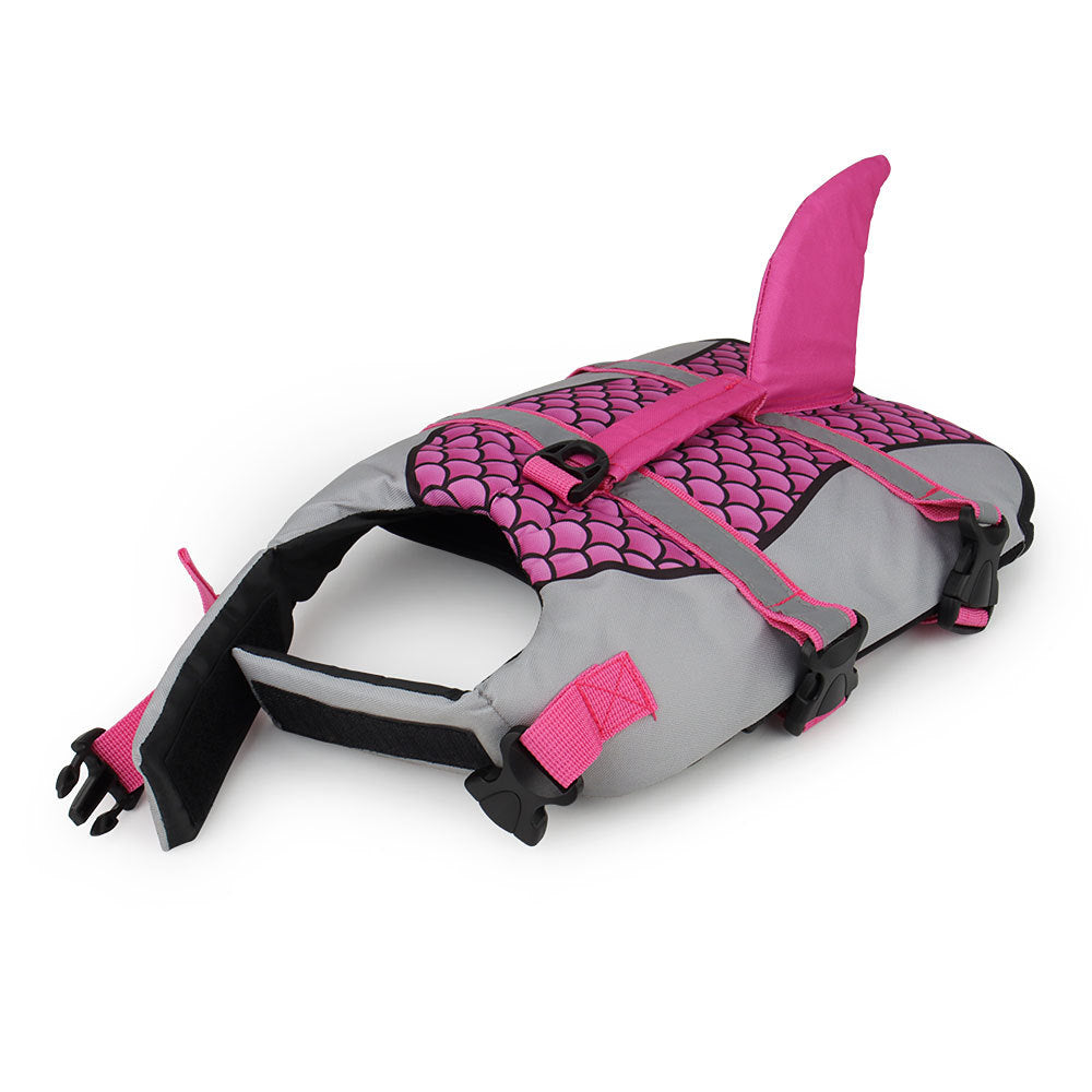 SharkPup Dog Life Vest Overview: PET LIFEJACKET WITH HIGH BUOYANCY - The life jacket is made of ripstop Oxford cloth. The body of the pet life vest is filled with EPE and the belly is made of diving fabric so that the pet lifejacket supplies high buoyancy
