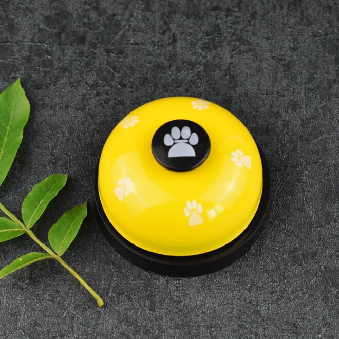 Pet Bell Trainer Describe: 100% brand new and high quality Bright colors, attract the attention of cats and dogs, sturdy and bite resistant, mechanically perfect, no battery required. Ring the bell to eat, ring the bell to urinate, develop intelligence, i