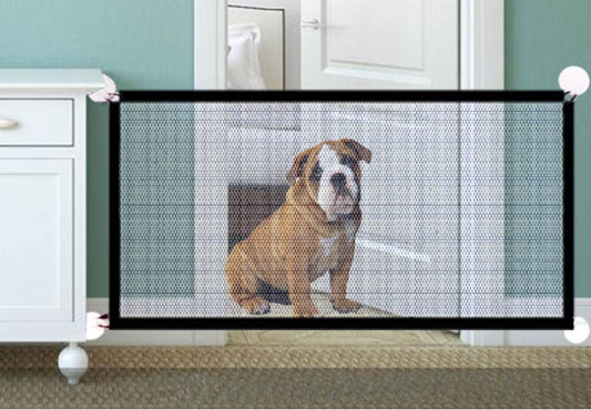 FurSafe Dog Barrier Overview: Safety Enclosure Gate: can provide pet dogs a safe enclosure to play and rest; Designed to endure pets claws and withstand abuse from pets. Easy to assembled for convenient use. Lightweight and portable, foldable and easy to