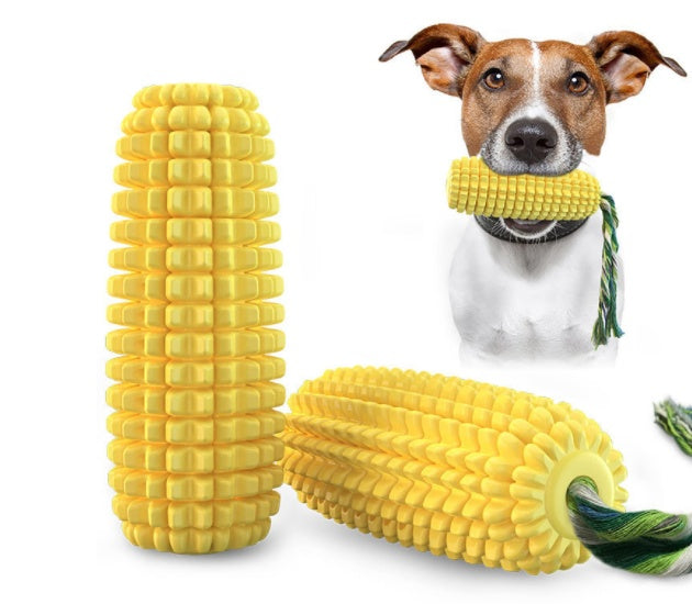 CornChew Molar Stick – Tough & Tasty Dog Toy Product information: Material: plastic Weight: 120g Dimensions: 111x56mm Specifications: Corn molar stick Type: Dog toy Corn simulation model dog toothbrush, newly designed pet molar channel, can have a better
