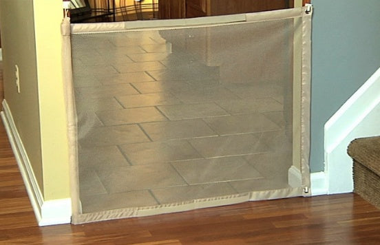 PawBlock Safety Fence Magic Pet Safety Gate – Portable Mesh Barrier for Doors, Stairs & More Keep Your Pet Safe Without Sacrificing Style or Space Overview Create a safe, pet-friendly space instantly with this Magic Mesh Pet Safety Gate – the perfect solu