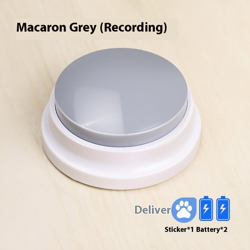 TalkPaws™ – Dog Communication Button with Voice Product information: Color: Recording model [macaron purple], recording model [macaron Gray], recording model [macaron pink], recording model [macaron yellow], recording model [macaron Green]], recording Mod