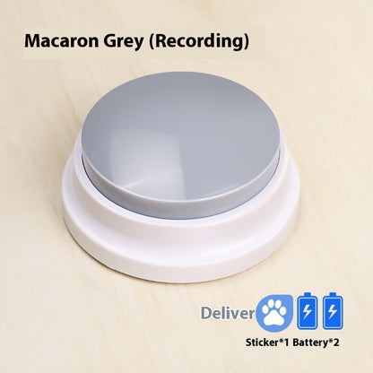 TalkPaws™ – Dog Communication Button with Voice Product information: Color: Recording model [macaron purple], recording model [macaron Gray], recording model [macaron pink], recording model [macaron yellow], recording model [macaron Green]], recording Mod