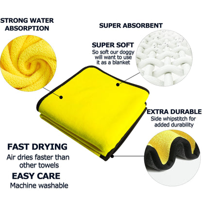SunnyPaws™ – Quick-Dry Microfiber Dog Towel (Yellow) Note： Our processing time is within 72 hours. Delivery time is normally within a week, which no one can guarantee 100%. So the total time is processing time + delivery time. If the platform you sell on