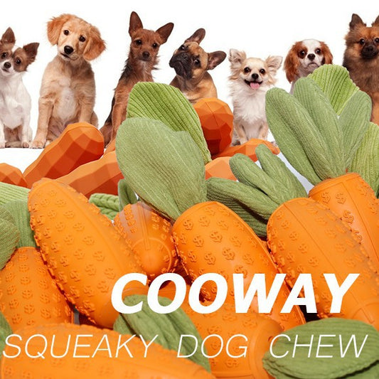 Aiweipai Dog Toy with Sound Paper, Carrot-Shaped Chew Toy, Durable and Bite-Resistant, for Golden Retrievers, Corgis, and Other Pet Dogs