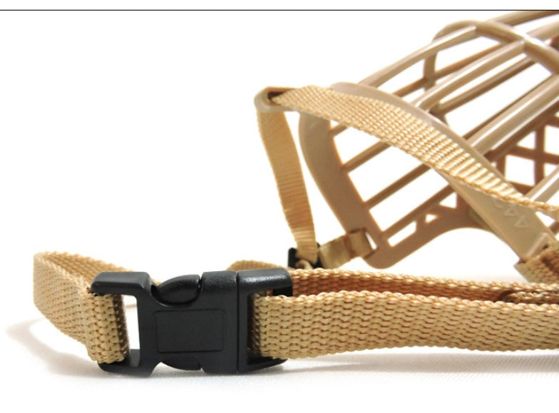 PawSafe Muzzle Product Information: Material: Plastic Product Category: Mouth Cover Scalable: Yes Color: icon color Specifications (length * width): No. 1, No. 2, No. 3, No. 4, No. 5, No. 6 Packing list Mouth cage*1 Pet Muzzles