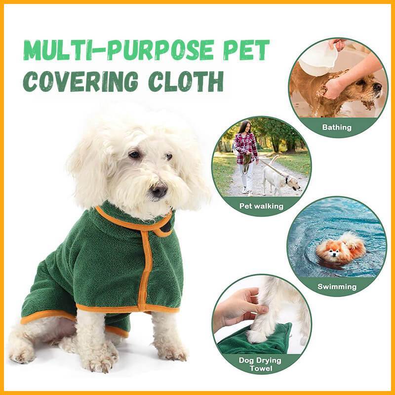 DryPaws™ Microfiber Bathrobe Overview: 1. Dog Bathrobe Towel, Dog Fast Drying Dog Drying Coat with Adjustable Chest Neck Strap, Super Absorbent Microfiber Material Pet Drying Moisture Absorbing Bathrobe with Hook and Loop 2. Healthy and skin-friendly mate