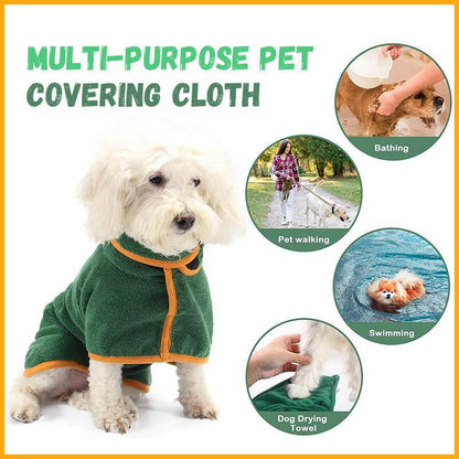DryPaws™ Microfiber Bathrobe Overview: 1. Dog Bathrobe Towel, Dog Fast Drying Dog Drying Coat with Adjustable Chest Neck Strap, Super Absorbent Microfiber Material Pet Drying Moisture Absorbing Bathrobe with Hook and Loop 2. Healthy and skin-friendly mate