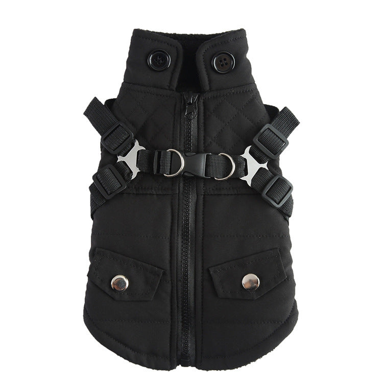 Winter Cotton Dog Jacket – Warm Zipper Coat for Pets Product information: Material: polyester Product: category cotton-padded clothes Style: Casual Color: DZ270 black, DZ271 red, DZ272 army green, DZ273 blue, DZ274 red, DZ275 army green, DZ276 black, DZ27