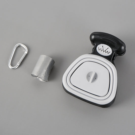 Pet Dog Poop Bag Dispenser Travel Foldable Poop Spoon Product information: Product Name: Folding Toilet Picker Brand: SUPER DESIGN (Supp Design) Use: outdoor poop picking Material: silicone, plastic size: Large: 18X14.5CM Small: 13.5X10.5CM Colour: Yellow