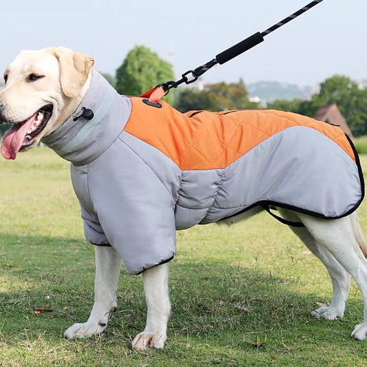 FrostGuard™ Winter Dog Vest Overview: 1. Thickened warm-keeping and temperature-locking filling cotton, let your pet spend a warm winter. 2. The inner layer is skin-friendly crystal velvet, comfortable, flame retardant, and antistatic. 3. The elastic bell