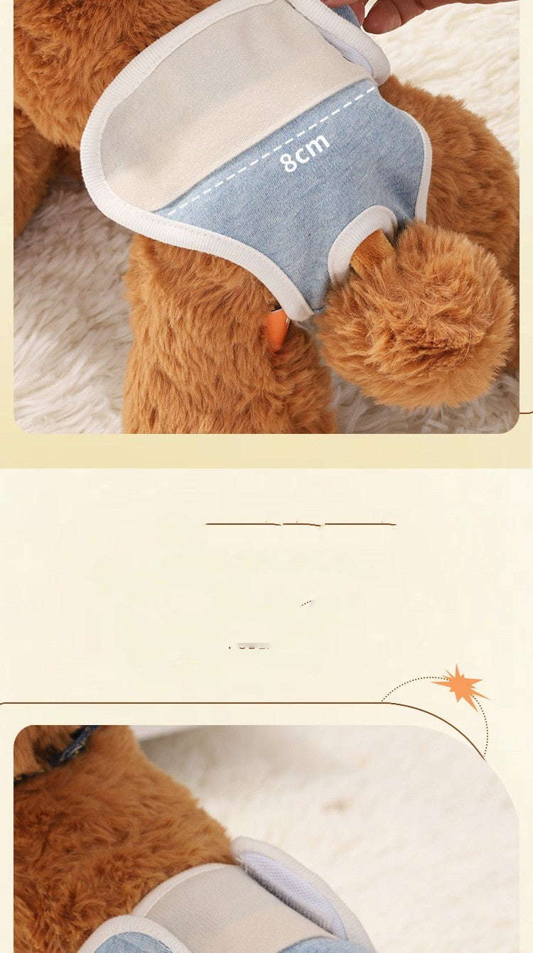 Dog Physical Safety Pants Comfortable Breathable Pure Cotton Product information: Size: S: Waist circumference 24-28cm,M: Waist circumference 26-32cm,L: Waist circumference 30-36cm,XL: Waist circumference 34-40cm, average size Features: breathable and com