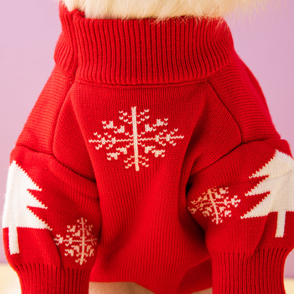 Christmas Dog Sweater – Tree & Reindeer Holiday Design Product information : Material: knitted wool Product Category: Sweater Style: Europe and America Color : Elk, Christmas tree Size Information: Size: XS,S,M,L,XL,XXL Packing list: Pet sweater*1 Pet Swe