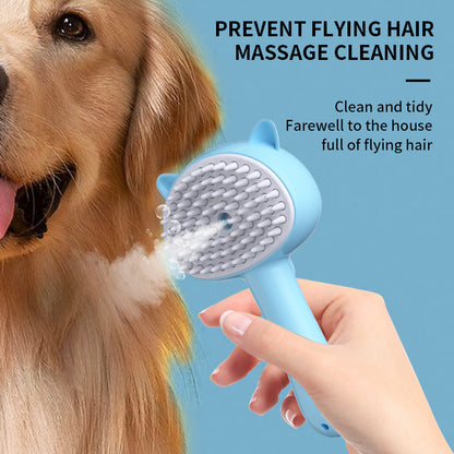 MistBrush – Rechargeable Self-Cleaning Pet Grooming Brush Overview: 1. Multi-Purpose Pet Grooming: The hair remover brush is a versatile pet grooming tool that offers multiple benefits. It effortlessly removes stray cat hair while providing a delightful m