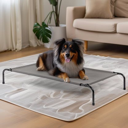 BreezeRest™ – Cooling Kennel for Small to Large Pets Introductions: Comfortable pet bed. Elevated Dog Bed lifts your doggy pal off wet, muddy grass to keep him clean and cool, especially on rainy or hot days as it can elevate pets more than 8 inches off t