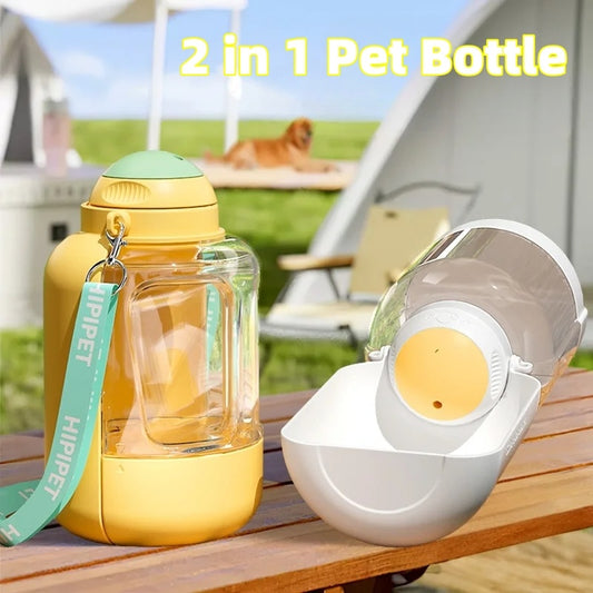 PawSip & Snack Pot 2-in-1 Portable Dog Water & Food Bottle – Hydration On-the-Go Make every walk, hike, or travel adventure with your furry companion easier with our 2-in-1 Dog Water Bottle with Food Container. Designed for convenience, durability, and po
