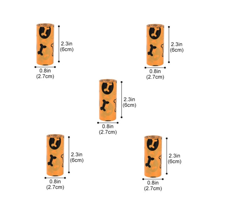WalkClean Poop Bags Product information: Style: Continuous roll Material: HDPE+EPI Specification: 23*33cm/ 15 pieces per roll Epi degradation: fission and degradation about 2 years after being discarded in the soil Material: EPI+HDPE Thickness: 0.01mm=1 w