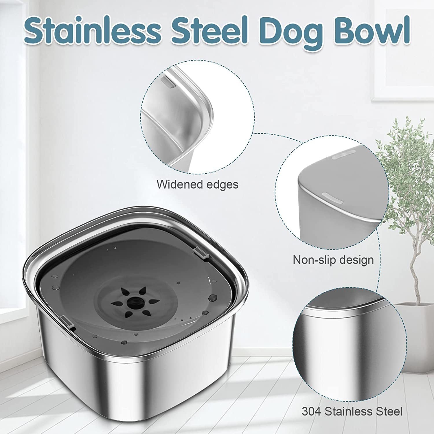 AquaPaw Steel Bowl Product information: Specifications: gray, blue, green, pink, white Applicable occasions for gifts: weddings, parties, others Material: Stainless steel Applicable gift-giving relationship: couples, couples, colleagues, friends, children