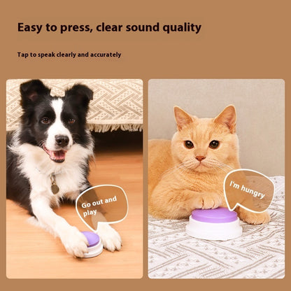 TalkPaws™ – Dog Communication Button with Voice Product information: Color: Recording model [macaron purple], recording model [macaron Gray], recording model [macaron pink], recording model [macaron yellow], recording model [macaron Green]], recording Mod