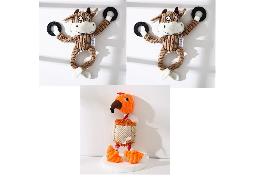 Donkey Plush Chew Toy – Squeaky & Fun for Puppies Overview: 100% brand new and high quality. It's a good gift for your pet. hours of fun for you and your dog. Product Information: Product category: pet toys material: plush Specifications: white, brown, gr