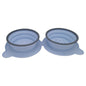 FurFold Pet Bowl Set Overview: 1. Foldable Dual Bowl: Collapsible dog bowls, that feed your pets with food & water at the same time, Portable with compact size, save your space when traveling, walking 2. High-Quality Material: Dog travel bowls are made of