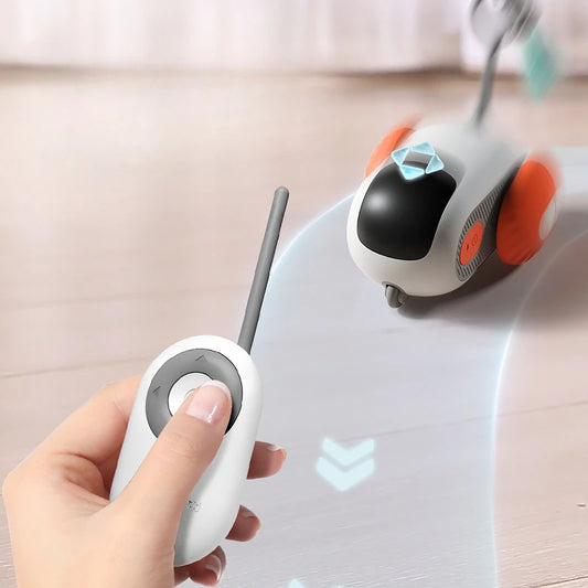 USB Smart Cat Car – Remote Toy for Active Indoor Cats Crazy-Joy Remote Control Car Cat Toy – Hunt, Chase & Play Instincts Unleashed Transform your living room into a feline playground with the Crazy-Joy Car, the ultimate interactive toy that taps into you