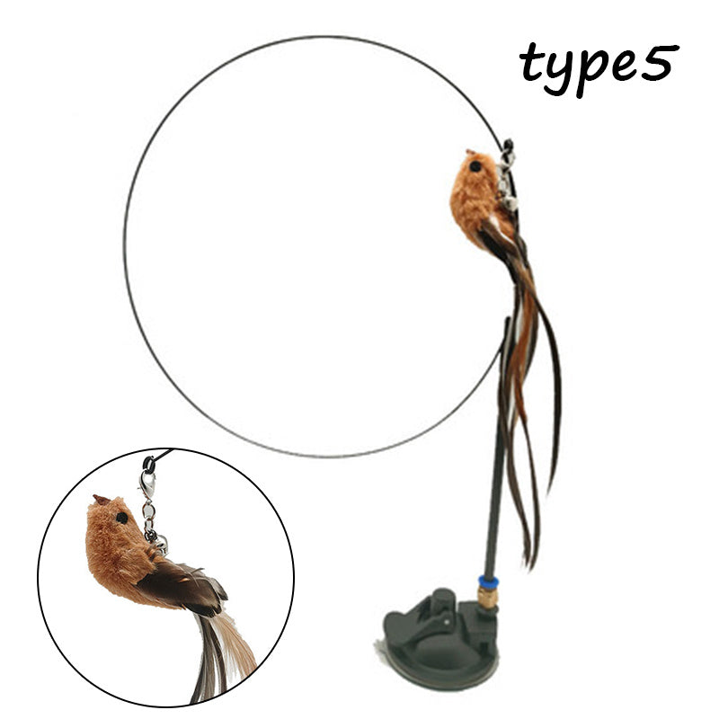 Interactive Cat Wand – Detachable Rod & Sucker Toy Product information: Material: feathers, hardware accessories, suction cups, PVC rods, steel wires Style: simple and stylish Features: funny cat Colour: Picture color Packing list: Funny cat stick*1 Produ