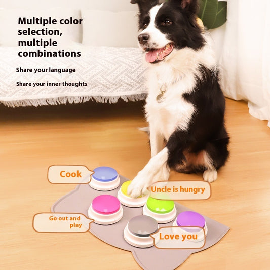 TalkPaws™ – Dog Communication Button with Voice Product information: Color: Recording model [macaron purple], recording model [macaron Gray], recording model [macaron pink], recording model [macaron yellow], recording model [macaron Green]], recording Mod