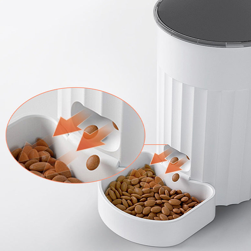 PurrBot™ – Automatic Feeding with Smart Control Product information: Color: White Specification: Button, WIFI Material: PP Import or not: no Category: Pet tableware Packing list: Feeding device * 1 Product Image: Automatic Feeders