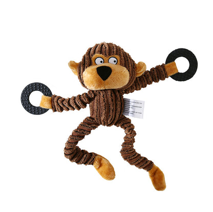 Donkey Plush Chew Toy – Squeaky & Fun for Puppies Overview: 100% brand new and high quality. It's a good gift for your pet. hours of fun for you and your dog. Product Information: Product category: pet toys material: plush Specifications: white, brown, gr
