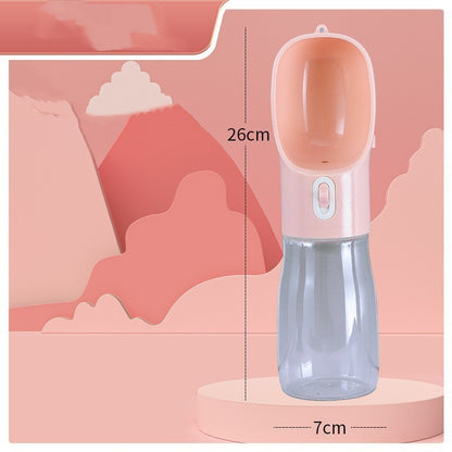 PawTrio Travel Cup Product Information: Material: Plastic Color: blue, pink, green, grey Size: 25.5x7x7cm Weight: 180g Capacity: 458ml Features: Plastic material for human use, high-temperature resistance, no deformation when filled with hot water Large o