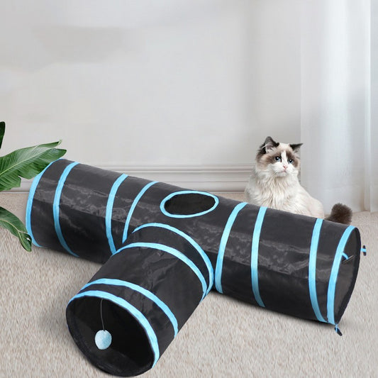 ClimbTunnel™ – Foldable Play Path for Curious Cats Product information: Product Name：Cat litter Material：Polyester Weight:360g Size (as above) :85X30X25CM Applicable objects: all kinds of cats Washing: hand wash [water rinse Function: Companionship / soot