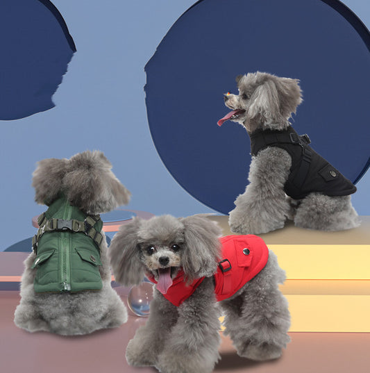 Winter Cotton Dog Jacket – Warm Zipper Coat for Pets Product information: Material: polyester Product: category cotton-padded clothes Style: Casual Color: DZ270 black, DZ271 red, DZ272 army green, DZ273 blue, DZ274 red, DZ275 army green, DZ276 black, DZ27