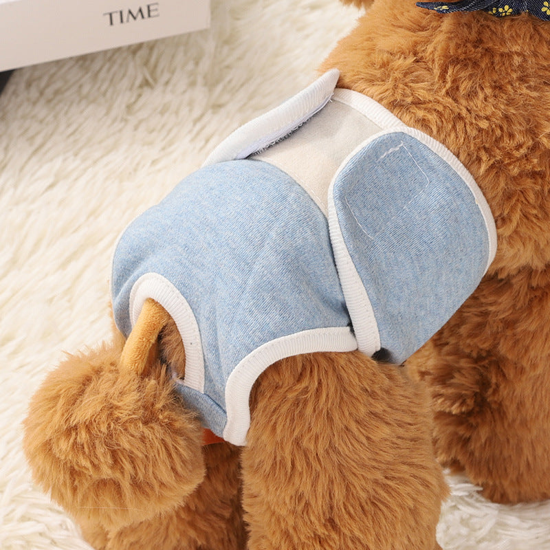 Dog Physical Safety Pants Comfortable Breathable Pure Cotton Product information: Size: S: Waist circumference 24-28cm,M: Waist circumference 26-32cm,L: Waist circumference 30-36cm,XL: Waist circumference 34-40cm, average size Features: breathable and com