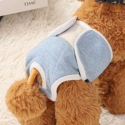 Dog Physical Safety Pants Comfortable Breathable Pure Cotton Product information: Size: S: Waist circumference 24-28cm,M: Waist circumference 26-32cm,L: Waist circumference 30-36cm,XL: Waist circumference 34-40cm, average size Features: breathable and com