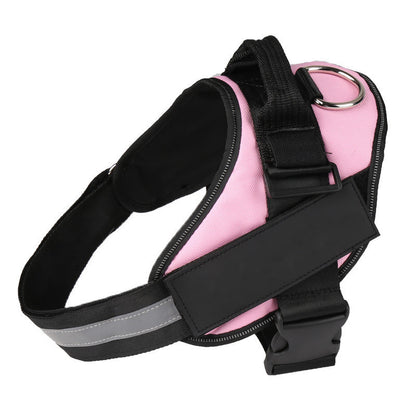 CustomFit Reflective Harness Overview: Prevent dogs from being lost. Super comfortable: Pulling pressure is evenly distributed to the body to prevent pulling and choking. The dog vest harness has an adjustable chest strap with a snap-on buckle, moves its