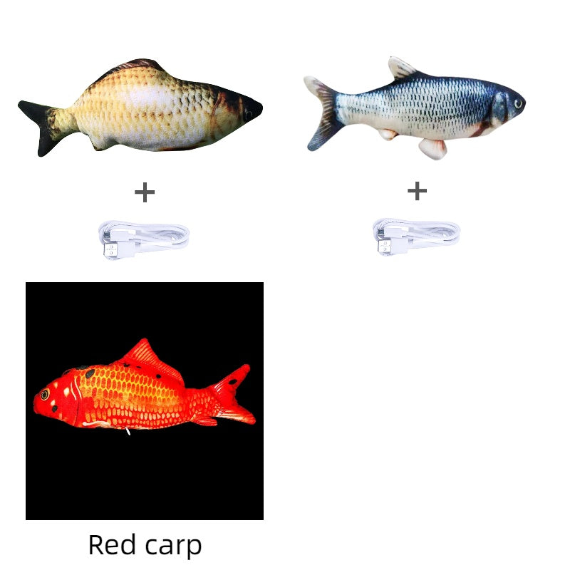 Simulated Flopping Fish – Fun Electric Toy for Cats (Catnip-Free) Overview: 1. With high quality material, this ornament is durable and not easy to damage. 2. This toy does not contain toxic and harmful things and materials, and it is healthy and safe for