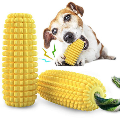 Durable Corn Rope Toy – Fun & Squeaky Dog Chew Product DescriptionUnique Design: The newly designed corn zigzag-shapedmolars can be brushed to pet dog's calculus bothhorizontally and vertically. Almost Indestructible: The indestructible dog chew toysTeste