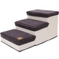 PawFold Pet Stairs Product Information: Color: brown Material: flannel + cotton Maximum load-bearing capacity: 25KG Packing Cloth storage box *1 Pet Steps & Ramps