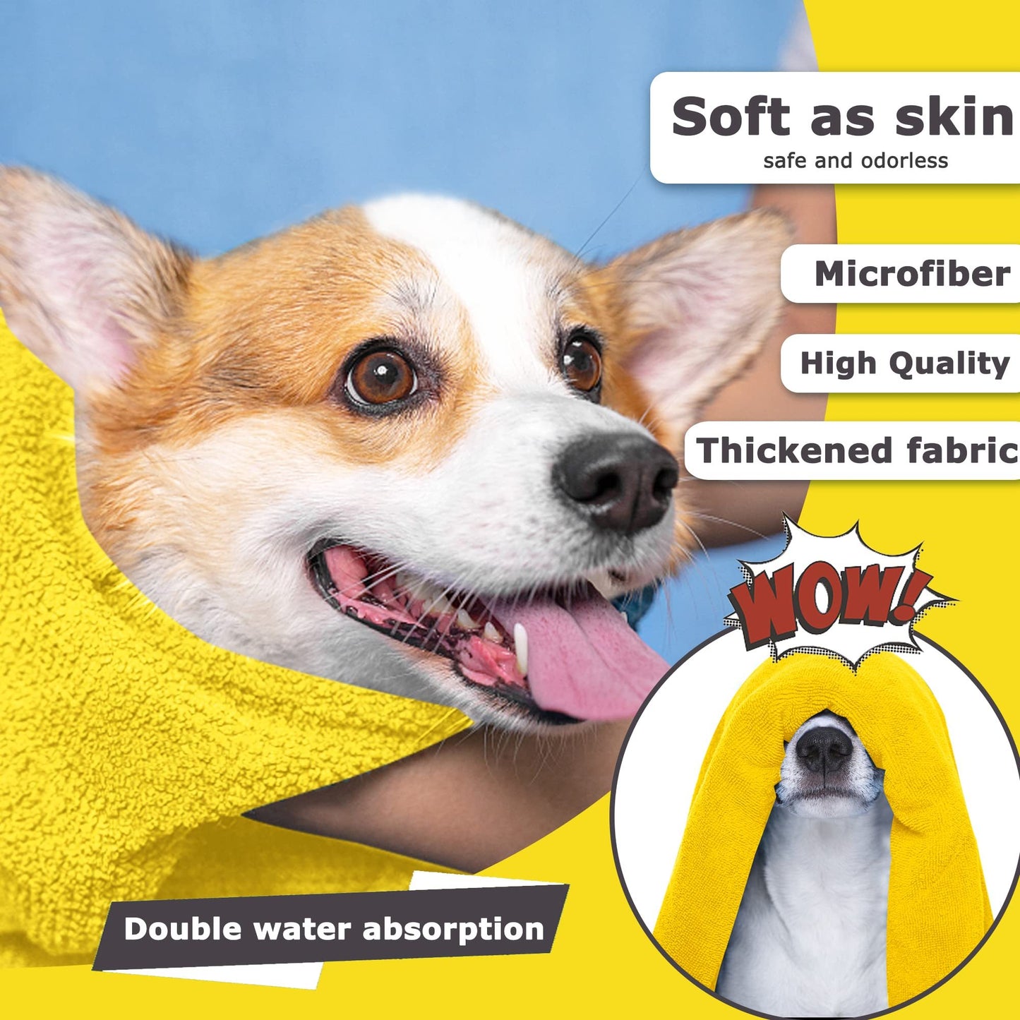 SunnyPaws™ – Quick-Dry Microfiber Dog Towel (Yellow) Note： Our processing time is within 72 hours. Delivery time is normally within a week, which no one can guarantee 100%. So the total time is processing time + delivery time. If the platform you sell on