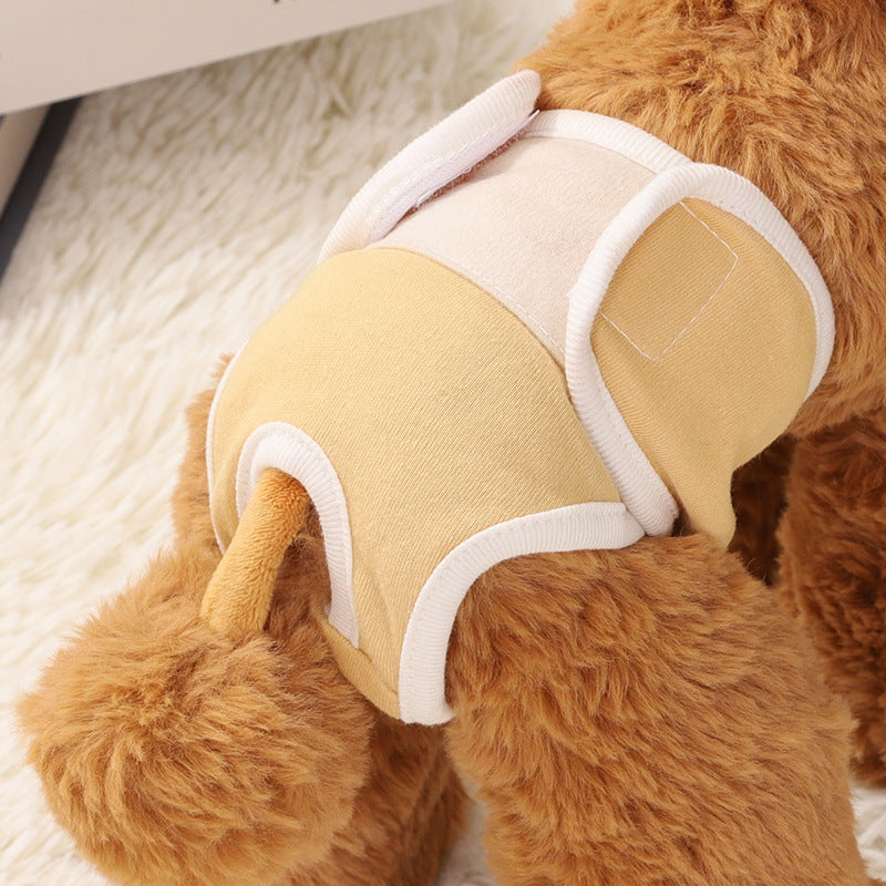 Dog Physical Safety Pants Comfortable Breathable Pure Cotton Product information: Size: S: Waist circumference 24-28cm,M: Waist circumference 26-32cm,L: Waist circumference 30-36cm,XL: Waist circumference 34-40cm, average size Features: breathable and com