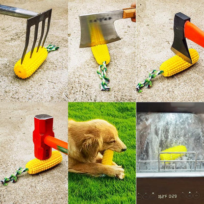 Durable Corn Rope Toy – Fun & Squeaky Dog Chew Product DescriptionUnique Design: The newly designed corn zigzag-shapedmolars can be brushed to pet dog's calculus bothhorizontally and vertically. Almost Indestructible: The indestructible dog chew toysTeste