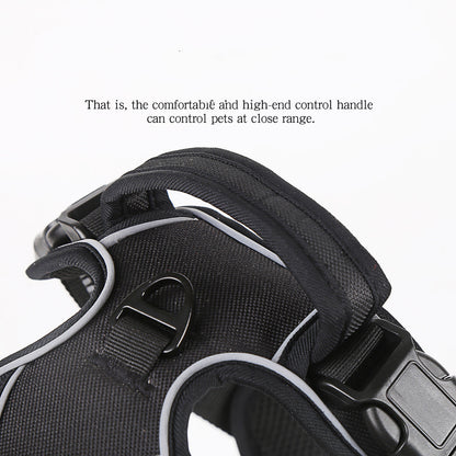 EasyWalk Reflective Harness Product information: Material: Polyester Specifications: S (bust 40-60cm), M (bust 55-70cm), L (66-90cm), XL (78-105cm) Color: black, red, fluorescent orange Packing list: Dog chest strap x1 Picture details: Size Suitable weigh