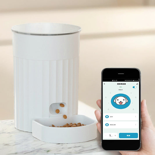 PurrBot™ – Automatic Feeding with Smart Control Product information: Color: White Specification: Button, WIFI Material: PP Import or not: no Category: Pet tableware Packing list: Feeding device * 1 Product Image: Automatic Feeders