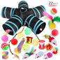 PlayKit™ – Cat Tunnel & Toy Set for Endless Fun Product information: Color: B99501,B99502,B99503,B99504,B99505 Specifications: 22-piece set (random color of accessories) Material: Polyester Import or not: no Category: Pet Toys Packing list: Pet toy set *1