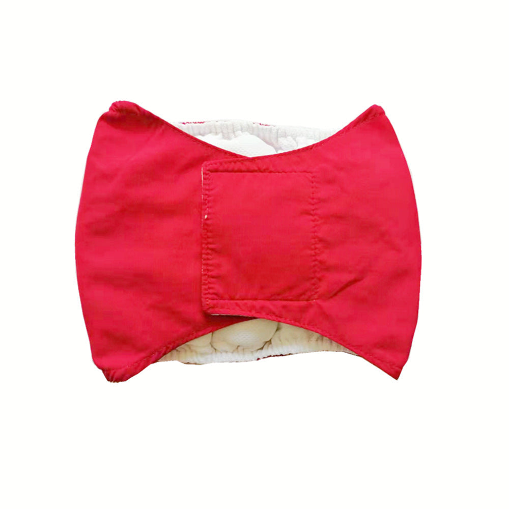 Pet-specific Dog Physiological Belt Diaper Product information : Material: Cotton Product Category: Physiological Pants Color: black, brown, red, yellow, green, gray, light purple Size Information: Size : XS(27g), S(31g), M(44g), L(57g), XL(68g) Packing l