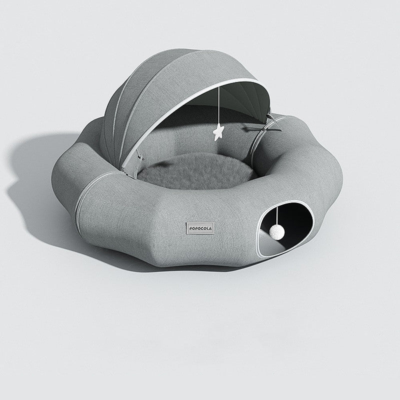 HideHoop™ – Collapsible Donut Tunnel Bed for Kittens Product information: Color classification: cat tunnel nest, cat tunnel nest + summer ice nest Applicable size: [removable, washable and foldable] [fat cat can drill] [cool and breathable] Material: Shum